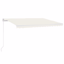 vidaXL Tenda da Sole Retrattile Manuale con LED 400x350 cm Crema - Vista aggiuntiva 2