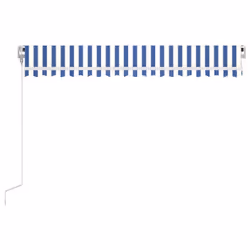 Tendada Sole Retrattile Automatica 400x350 cm Blu e Biancacod mxl 120560 - Vista aggiuntiva 3