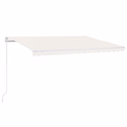vidaXL Tenda da Sole Retrattile Manuale 450x350 cm Crema - Vista aggiuntiva 2