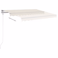 vidaXL Tenda da Sole Retrattile Manuale 450x350 cm Crema - Vista aggiuntiva 3