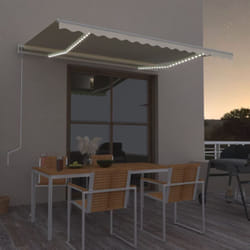 Vidaxl - Tenda Automatica con Sensore Vento e led 450x350 cm Crema