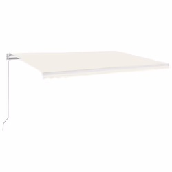 vidaXL Tenda da Sole Retrattile Manuale LED 500x350 cm Crema - Vista aggiuntiva 2