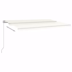 vidaXL Tenda da Sole Retrattile Manuale LED 500x350 cm Crema - Vista aggiuntiva 3