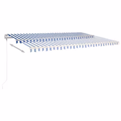 Tendada Sole Retrattile Automatica 500x350 cm Blu e Biancacod mxl 128278 - Vista aggiuntiva 3