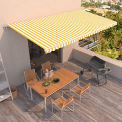 Vidaxl - Tenda da Sole Retrattile Automatica 600x350 cm Gialla e Bianca