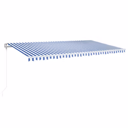 TendaAutomatica con Sensore Vento e LED 600x350 cm Blu Biancacod mxl 120563 - Vista aggiuntiva 2