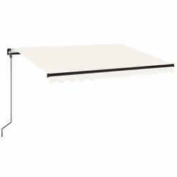 vidaXL Tenda da Sole Retrattile Manuale con LED 350x250 cm Crema - Vista aggiuntiva 2