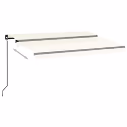 vidaXL Tenda da Sole Retrattile Manuale con LED 350x250 cm Crema - Vista aggiuntiva 3