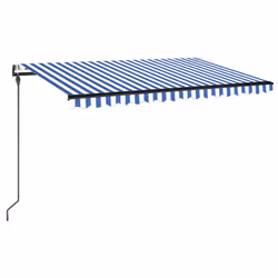 TendaAutomatica con Sensore Vento e LED 450x300 cm Blu Biancacod mxl 72643 - Vista aggiuntiva 2