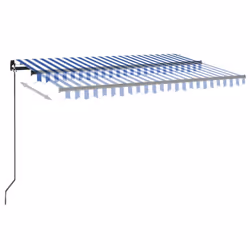 TendaAutomatica con Sensore Vento e LED 450x300 cm Blu Biancacod mxl 72643 - Vista aggiuntiva 3
