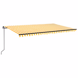 Tendada Sole Retrattile Manuale 500x300cm Giallo e Biancocod mxl 81694 - Vista aggiuntiva 2