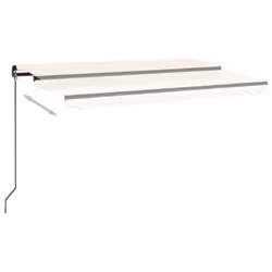 vidaXL Tenda da Sole Retrattile Manuale 400x350 cm Crema - Vista aggiuntiva 3