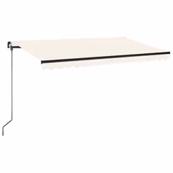 vidaXL Tenda da Sole Retrattile Manuale con LED 400x350 cm Crema - Vista aggiuntiva 2