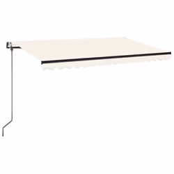 vidaXL Tenda da Sole Retrattile Automatica 400x350 cm Crema - Vista aggiuntiva 2