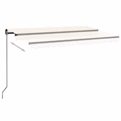 vidaXL Tenda da Sole Retrattile Manuale 450x350 cm Crema - Vista aggiuntiva 3
