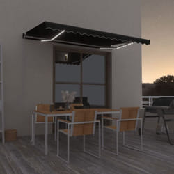 Vidaxl - Tenda da Sole Retrattile Manuale led 450x350 cm Antracite