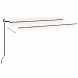 vidaXL Tenda da Sole Retrattile Automatica 450x350 cm Crema - Vista aggiuntiva 3