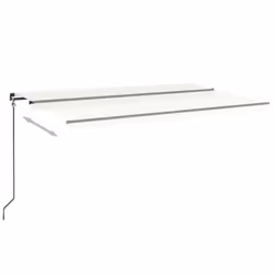 vidaXL Tenda da Sole Retrattile Manuale LED 500x350 cm Crema - Vista aggiuntiva 3