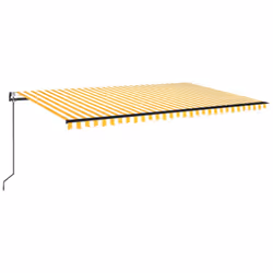 Tendada Sole Retrattile Automatica 500x350 cm Gialla e Biancacod mxl 72652 - Vista aggiuntiva 2