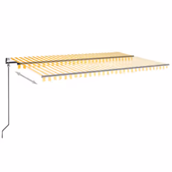 Tendada Sole Retrattile Automatica 500x350 cm Gialla e Biancacod mxl 72652 - Vista aggiuntiva 3