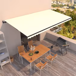 Create un luogo incantevole e fresco nei vostri spazi esterni con questa tenda da sole retrattile! Costruita con telaio in al ...