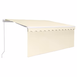 vidaXL Tenda da Sole Retrattile Manuale con LED 3x2,5 m Crema - Vista aggiuntiva 2