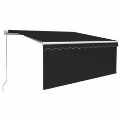 vidaXL Tenda da Sole Retrattile Manuale con LED 3x2,5 m Antracite - Vista aggiuntiva 2