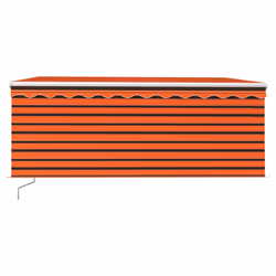 vidaXL Tenda Sole Retrattile Manuale con LED 3x2,5m Arancione Marrone - Vista aggiuntiva 3