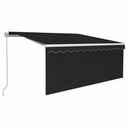 vidaXL Tenda Sole Retrattile Manuale con Parasole 3,5x2,5 m Antracite - Vista aggiuntiva 2