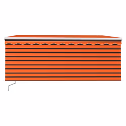 vidaXL Tenda Retrattile Manuale Parasole 3,5x2,5m Arancione e Marrone - Vista aggiuntiva 3