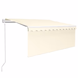 vidaXL Tenda Sole Retrattile Automatica con Parasole 3,5x2,5 m Crema - Vista aggiuntiva 2