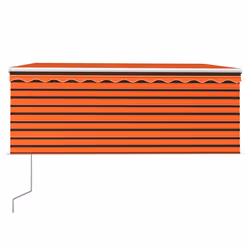 vidaXL Tenda Retrattile Automatica Parasole 3,5x2,5m Arancio e Marrone - Vista aggiuntiva 3