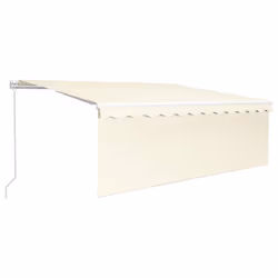 vidaXL Tenda da Sole Retrattile Manuale con LED 4x3 m Crema - Vista aggiuntiva 2