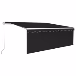 vidaXL Tenda da Sole Retrattile Manuale con LED 4x3 m Antracite - Vista aggiuntiva 2