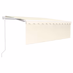 vidaXL Tenda da Sole Retrattile Automatica con Parasole 4x3 m Crema - Vista aggiuntiva 2