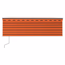 vidaXL Tenda Retrattile Automatica con Parasole 4x3 m Arancio Marrone - Vista aggiuntiva 3