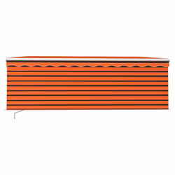 vidaXL Tenda Retrattile Manuale con Parasole 4,5x3m Arancione Marrone - Vista aggiuntiva 3