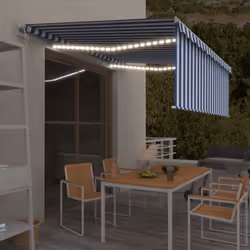 Create un luogo incantevole e fresco nei vostri spazi esterni con questa tenda da sole retrattile! Costruita con telaio in al ...