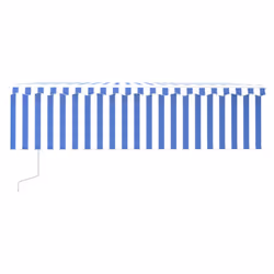 TendaAutomatica Parasole LED Sensore Vento 5x3 m Blu Bianco cod mxl 80327 - Vista aggiuntiva 3