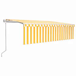 TendaAutomatica con Sensore Vento LED 5x3m Gialla/Bianca cod mxl 80596 - Vista aggiuntiva 2