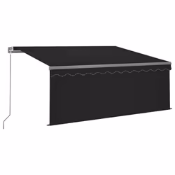 vidaXL Tenda da Sole Retrattile Manuale con LED 3x2,5 m Antracite - Vista aggiuntiva 2