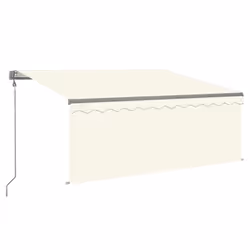 vidaXL Tenda da Sole Retrattile Automatica con Parasole 3x2,5m Crema - Vista aggiuntiva 2