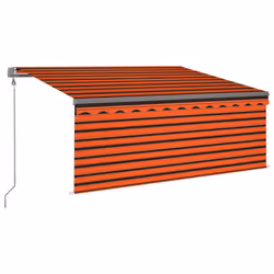 vidaXL Tenda da Sole Retrattile Automatica 3x2,5m Arancione e Marrone - Vista aggiuntiva 2