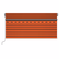 vidaXL Tenda da Sole Retrattile Automatica 3x2,5m Arancione e Marrone - Vista aggiuntiva 3