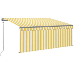 Tenda Automatica con LED Sensore Vento 3x2,5 m Giallo Bianco vidaXL