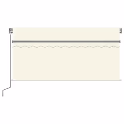 vidaXL Tenda da Sole Retrattile Manuale con LED 3,5x2,5 m Crema - Vista aggiuntiva 3