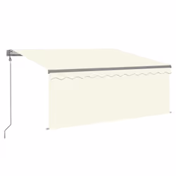 vidaXL Tenda Sole Retrattile Automatica con Parasole 3,5x2,5 m Crema - Vista aggiuntiva 2