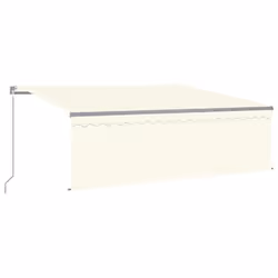 vidaXL Tenda da Sole Retrattile Manuale con Parasole 4x3 m Crema - Vista aggiuntiva 2