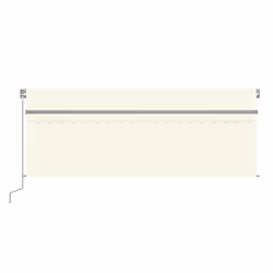 vidaXL Tenda da Sole Retrattile Manuale con LED 4x3 m Crema - Vista aggiuntiva 3
