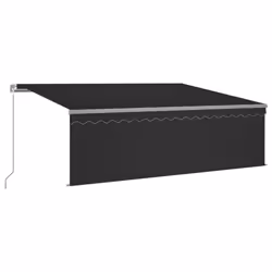 vidaXL Tenda da Sole Retrattile Manuale con LED 4x3 m Antracite - Vista aggiuntiva 2